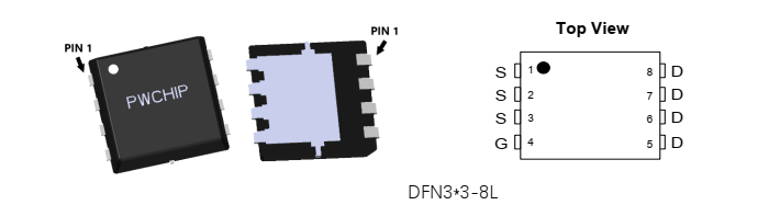 代理PW3467芯片N沟道增强型MOSFET，低至4.5V的电压