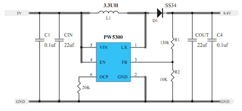 5V升压8.4V,5V转8.4V充电芯片