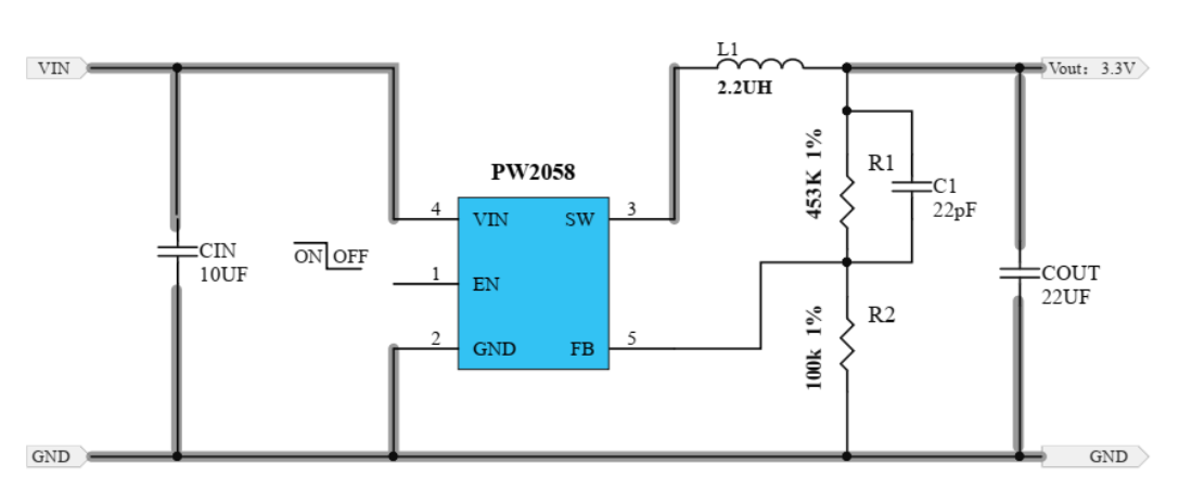 3.7V转3.3V,3.7V转1.5V芯片，PW2058和PW2059规格书