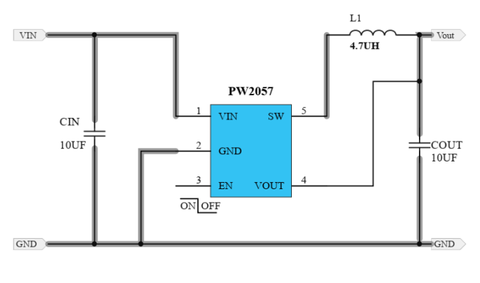 f_e9fb3bfe8194532a5701944a841325d3.png 5V转1.2V,5V转1.8V降压芯片,PW2057规格书