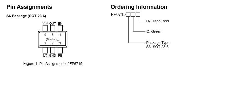 代理天钰FP6715,1A同步升压IC芯片