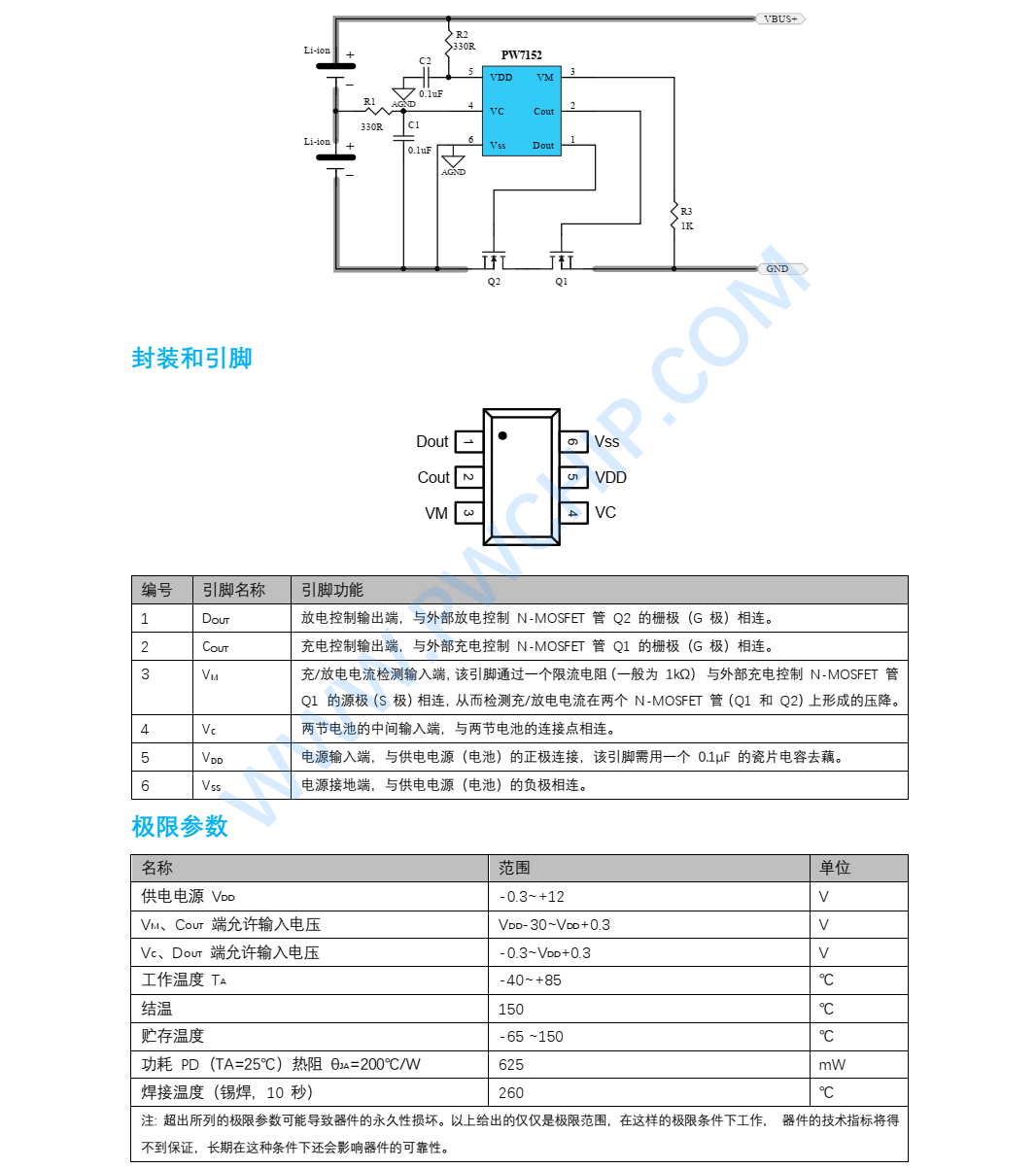 代理PW7152是一款超小型化的 SOT23-6 封装的芯片，极少的外围元器件，原装现货，技术支援