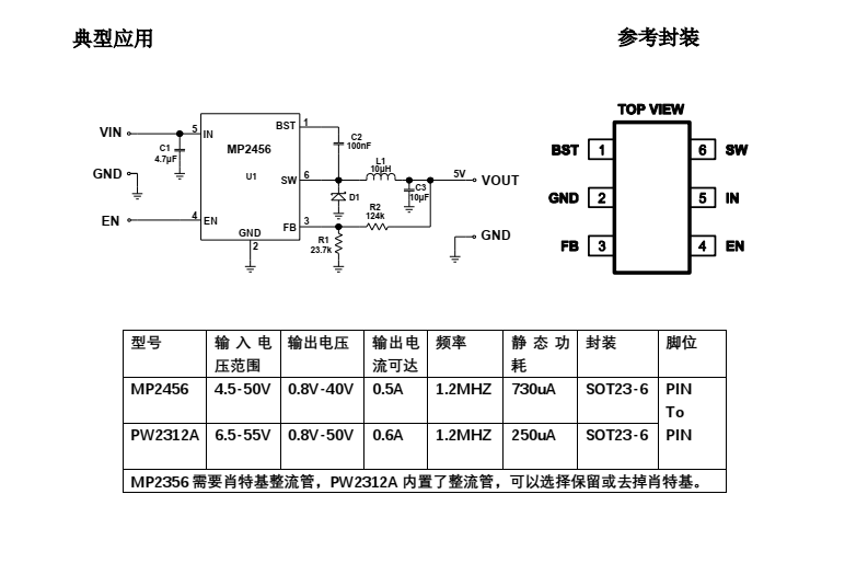 f_31bdc85d8f726bda489df0c1c612d4d1.png 代替MP2456不改PCB板,更低功耗,省一个肖特基芯片资料