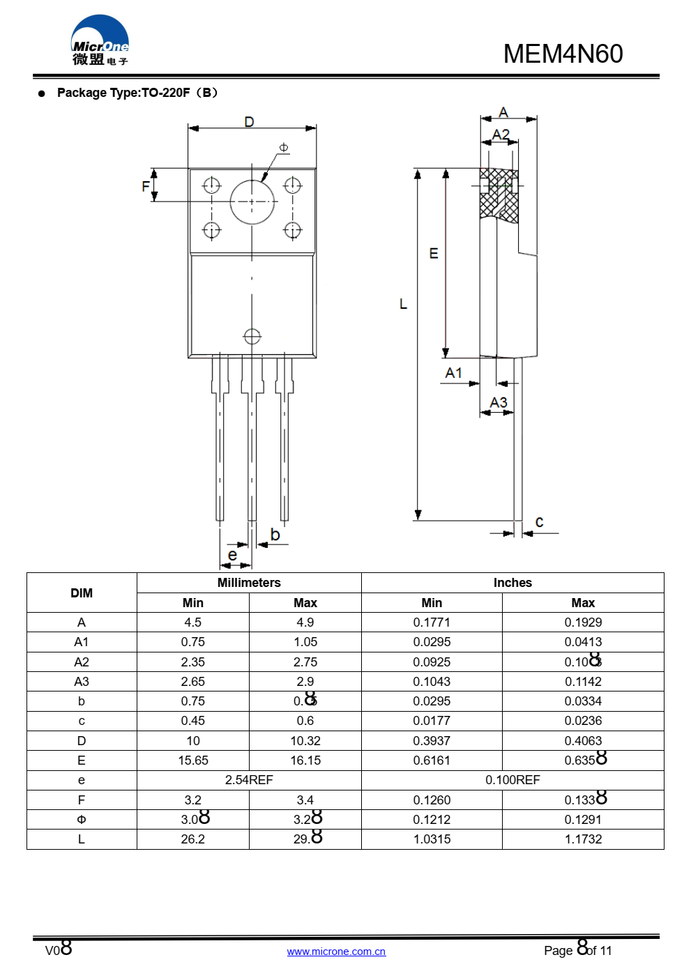 MEM4N60 N沟道功率MOSFET