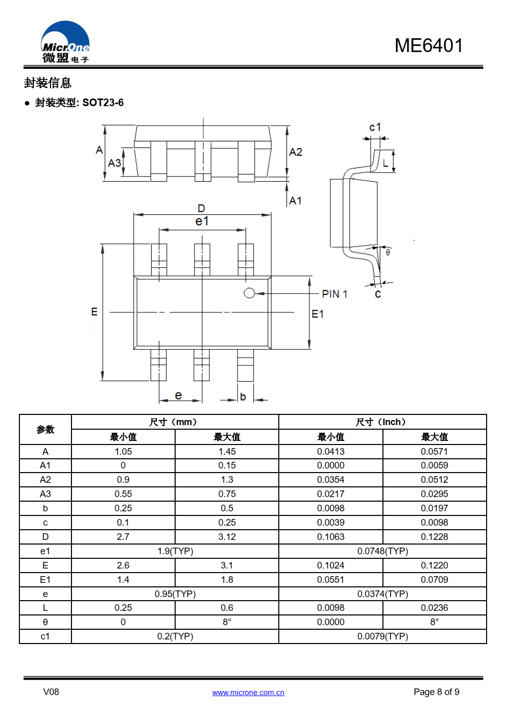ME6401 系列是高精度、双路输出、低噪声、 CMOS 电压调整器。具有低输出噪声、高纹波抑率、低压差和 超快启动时间