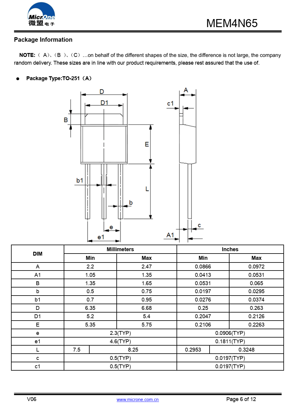 MEM4N65是一种高压功率MOSFET  设计为具有更好的特性