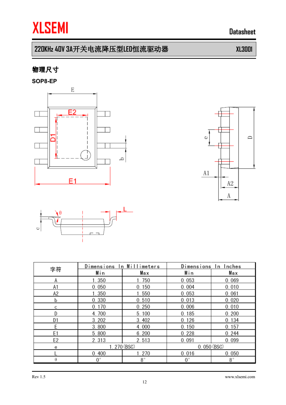 XL3001是一款降压恒流型LED驱动器,可工作在DC8V到40V输入电压范围