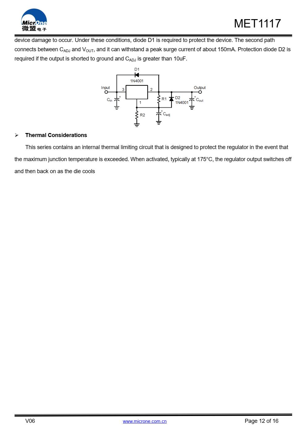 MET1117系列具有高精度、低噪音、LDO电压调节器，能够提供  输出电流超过700毫安，具有  700mA时的最大压降为1.5V