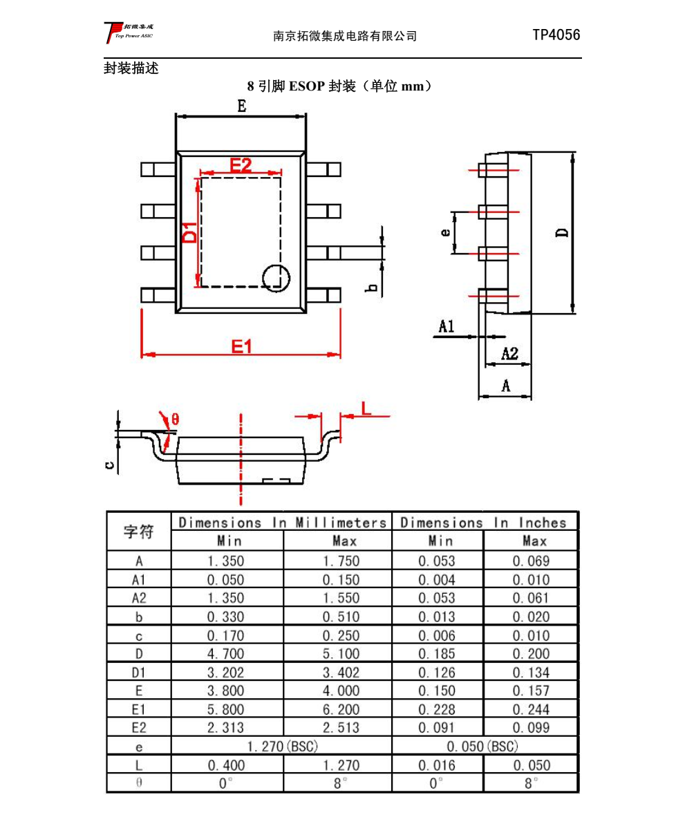 TP4056 是一款完整的单节锂离子电池采用恒定电流/恒定电压线性充电器