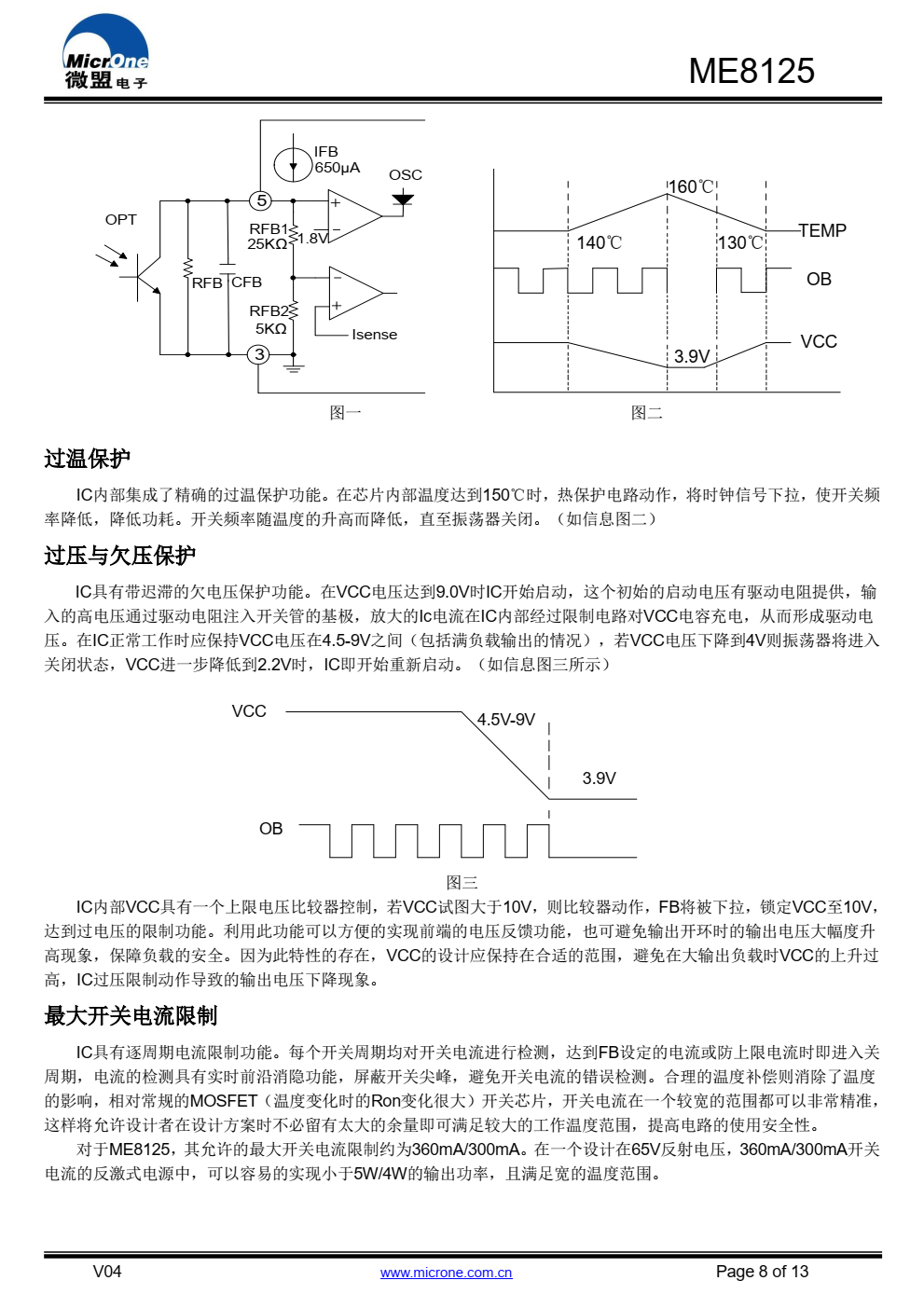 ME8125高性能电流模式PWM控制器，专为高性价比AC/DC 转换器设计