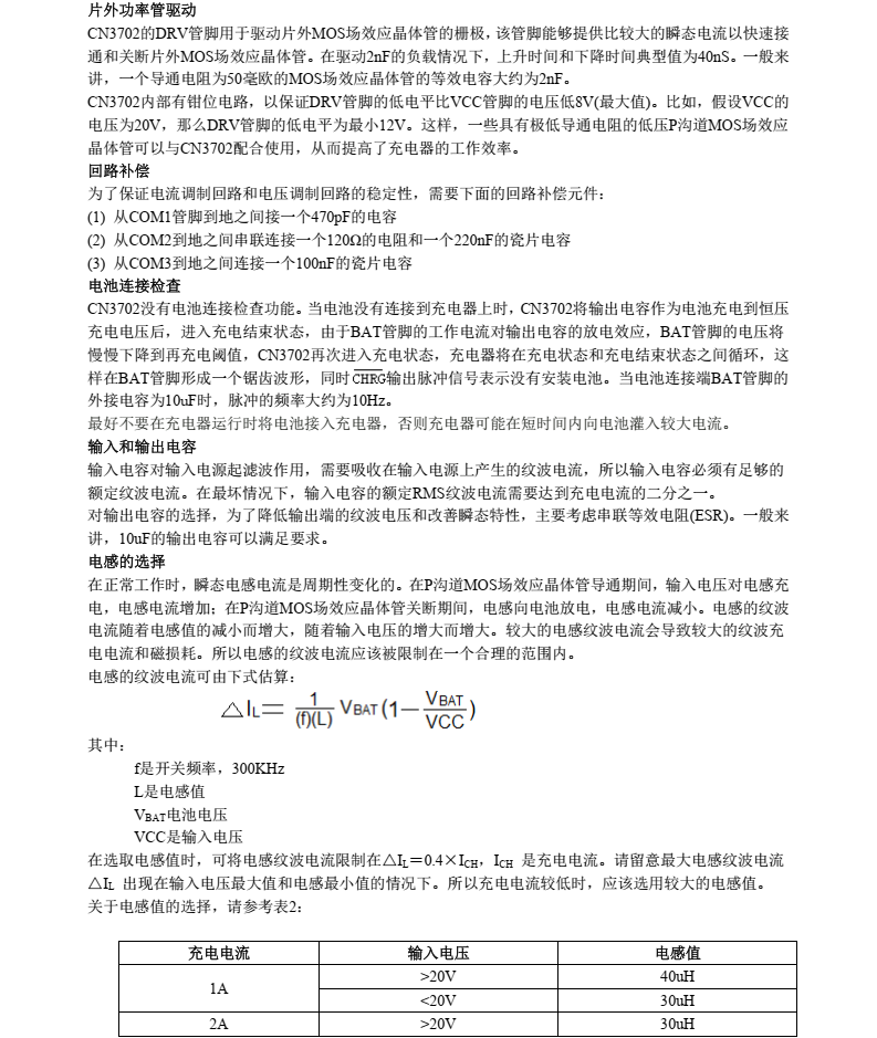 锂电池充电芯片CN3702