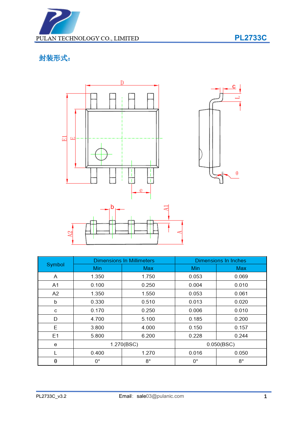 PL2733C 是支持高电压输入的同步降压电源管理芯片，在 4~30V 的宽输入电压范围内可实 现 3A 的连续电流输出