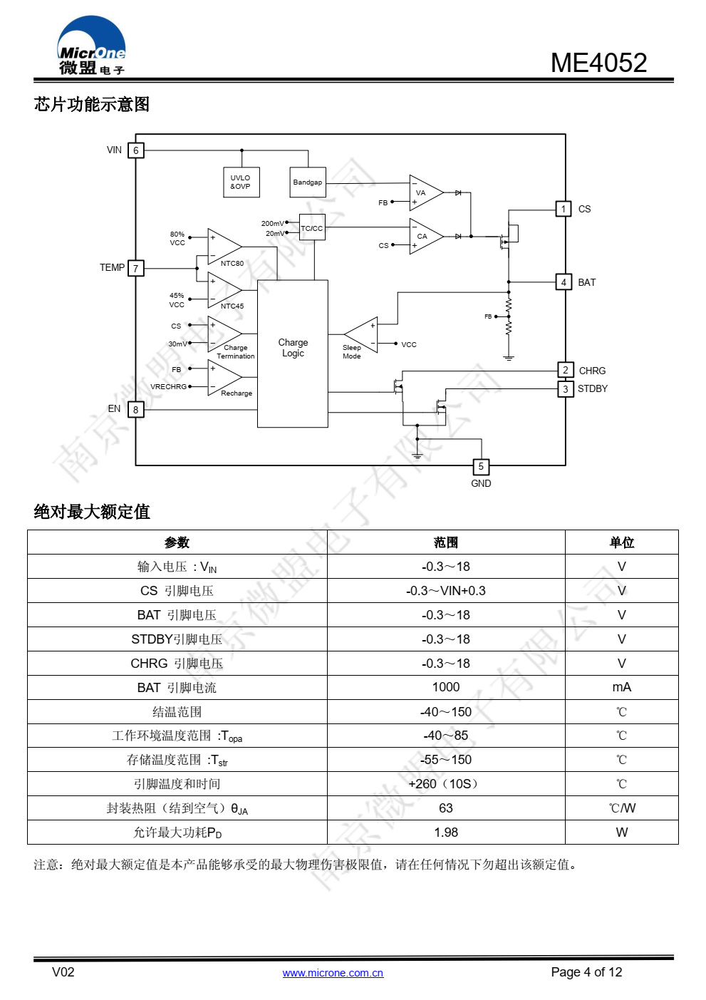 ME4052 是一款完整的双节锂离子电池恒压恒流 充电管理芯片。采用ESOP8封装形式，外加很少的外部 原件，使其成为便携应用的理想选择