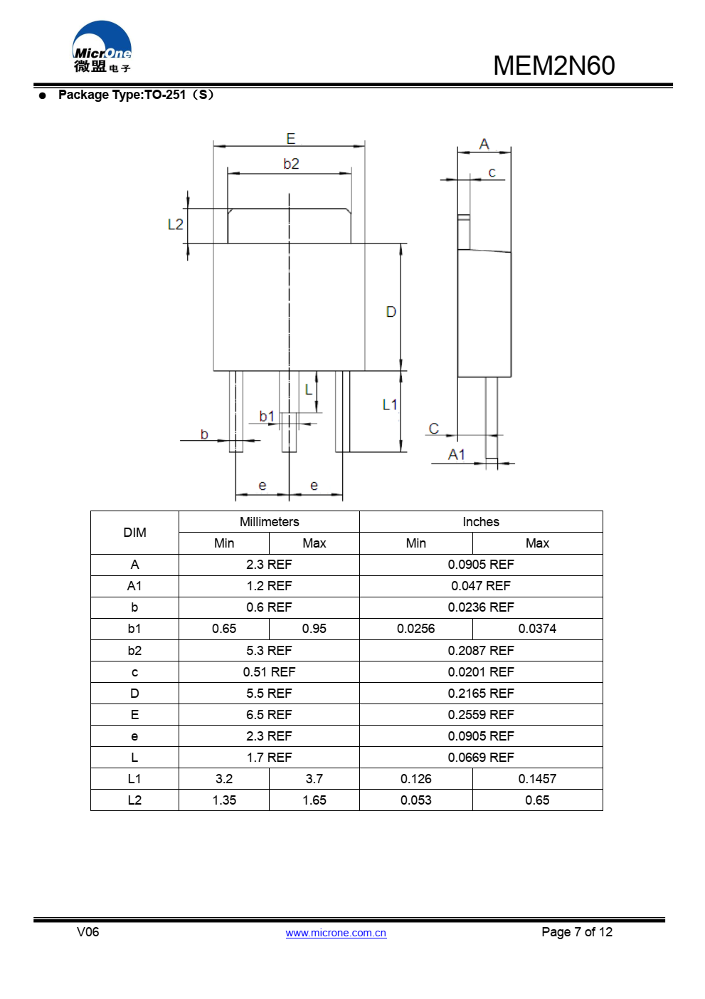 MEM2N60 N沟道功率MOSFET