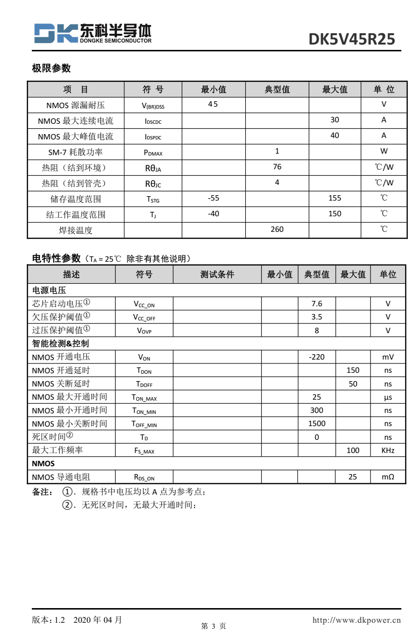 DK5V45R25是一款简单高效率的同步整流 芯片