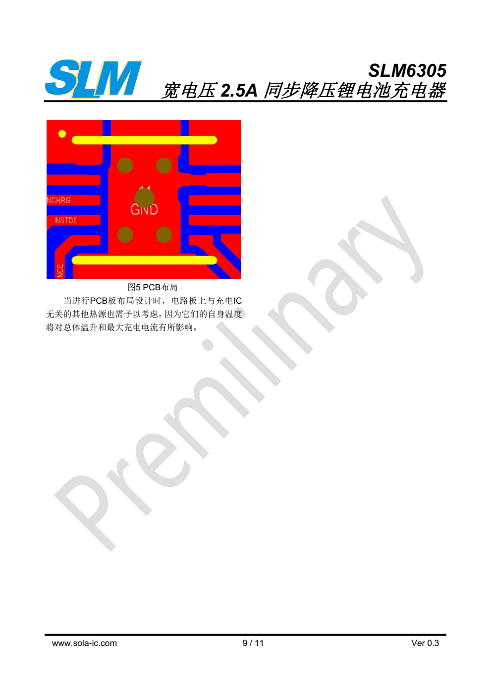 SLM6305 是一款宽电压输入适配器的2.5A锂离 子电池充电器