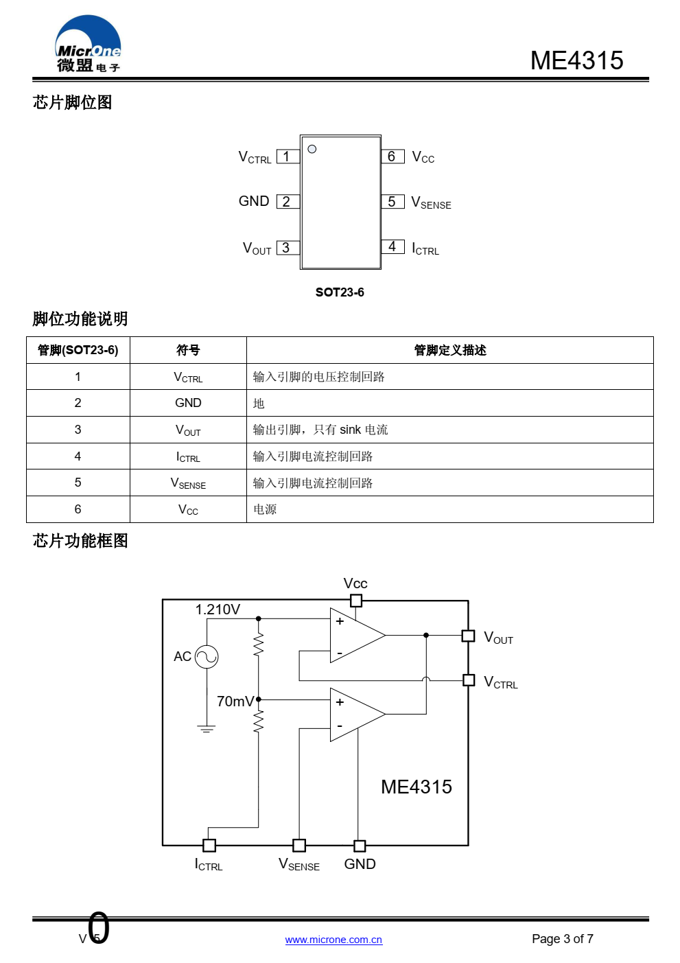 ME4315是一个专为恒压/恒流的SMPS应用而设计 的高集成度解决方案