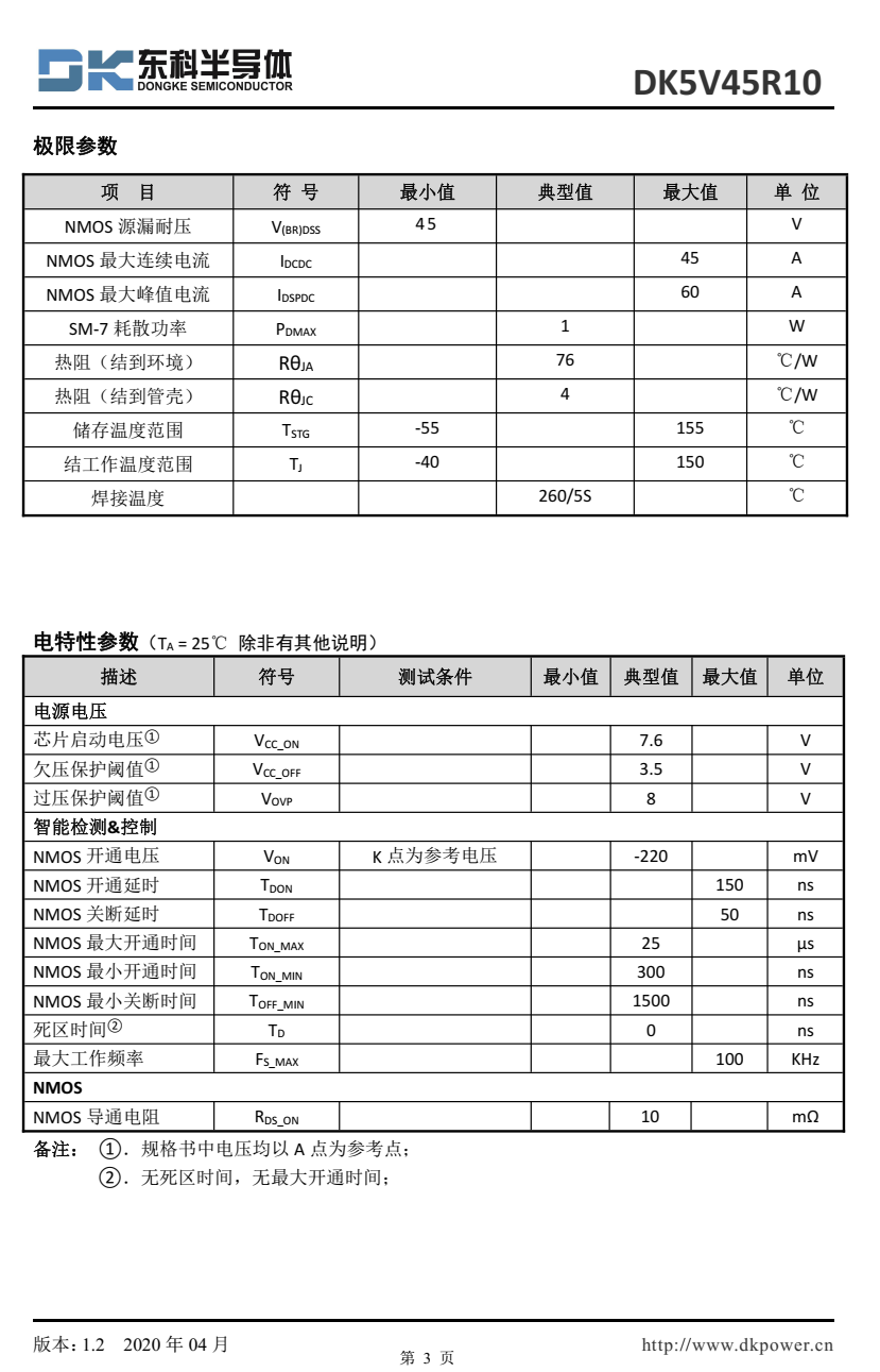 DK5V45R10是一款简单高效率的同步整流 芯片