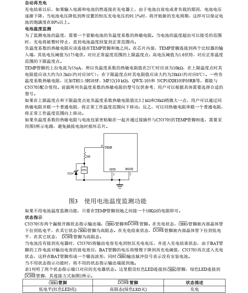 锂电池充电芯片CN3705