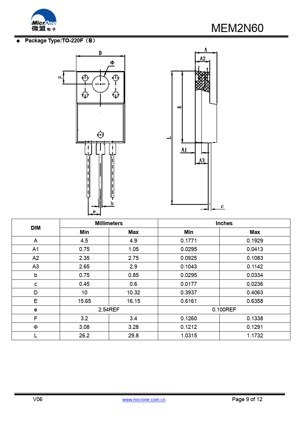 MEM2N60 N沟道功率MOSFET