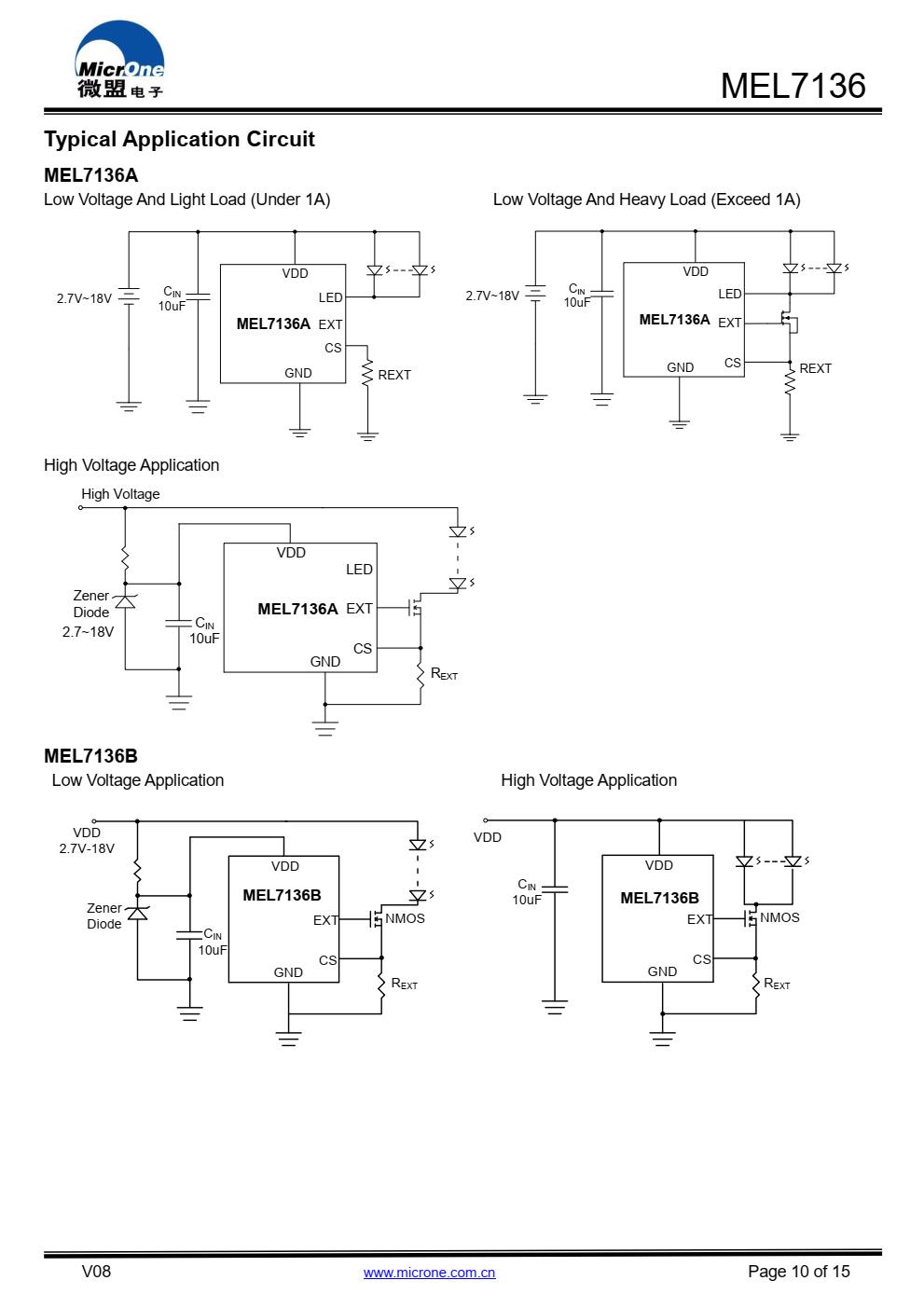 MEL7136A是一个恒定电流调节器，用于  低静态电流和低压差驱动LED