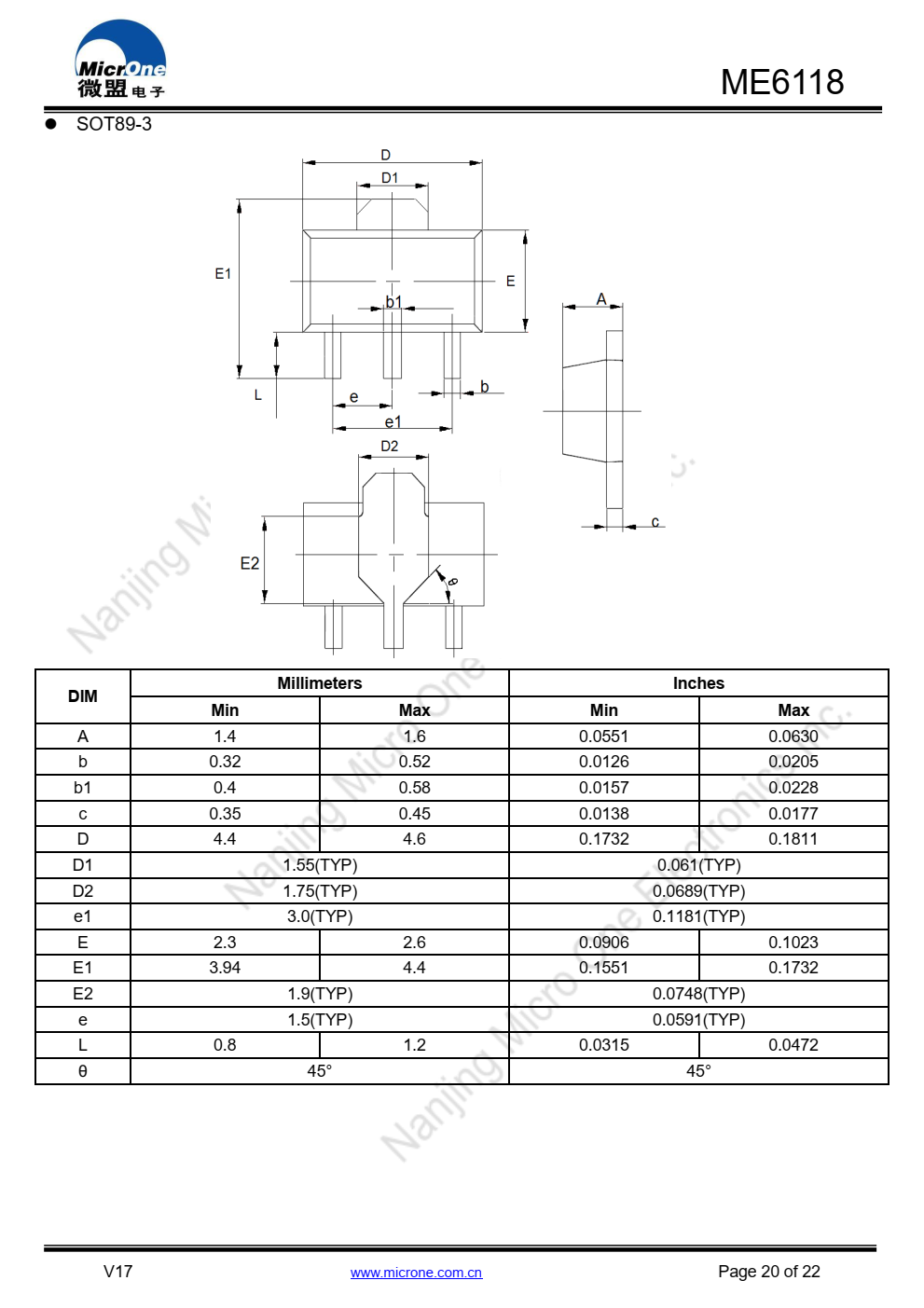 ME6118系列具有高精度、低噪音、，  LDO电压调节器，能够提供  一种输出电流超过1A