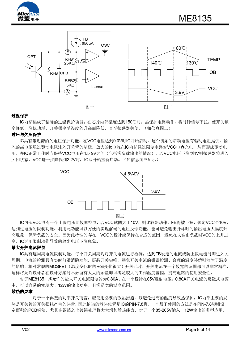 ME8135高性能电流模式PWM控制器，专为高性价比AC/DC 转换器设计
