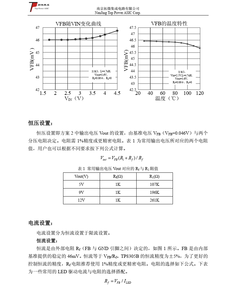 TP8305B 高效率恒流限流 WLED 驱动