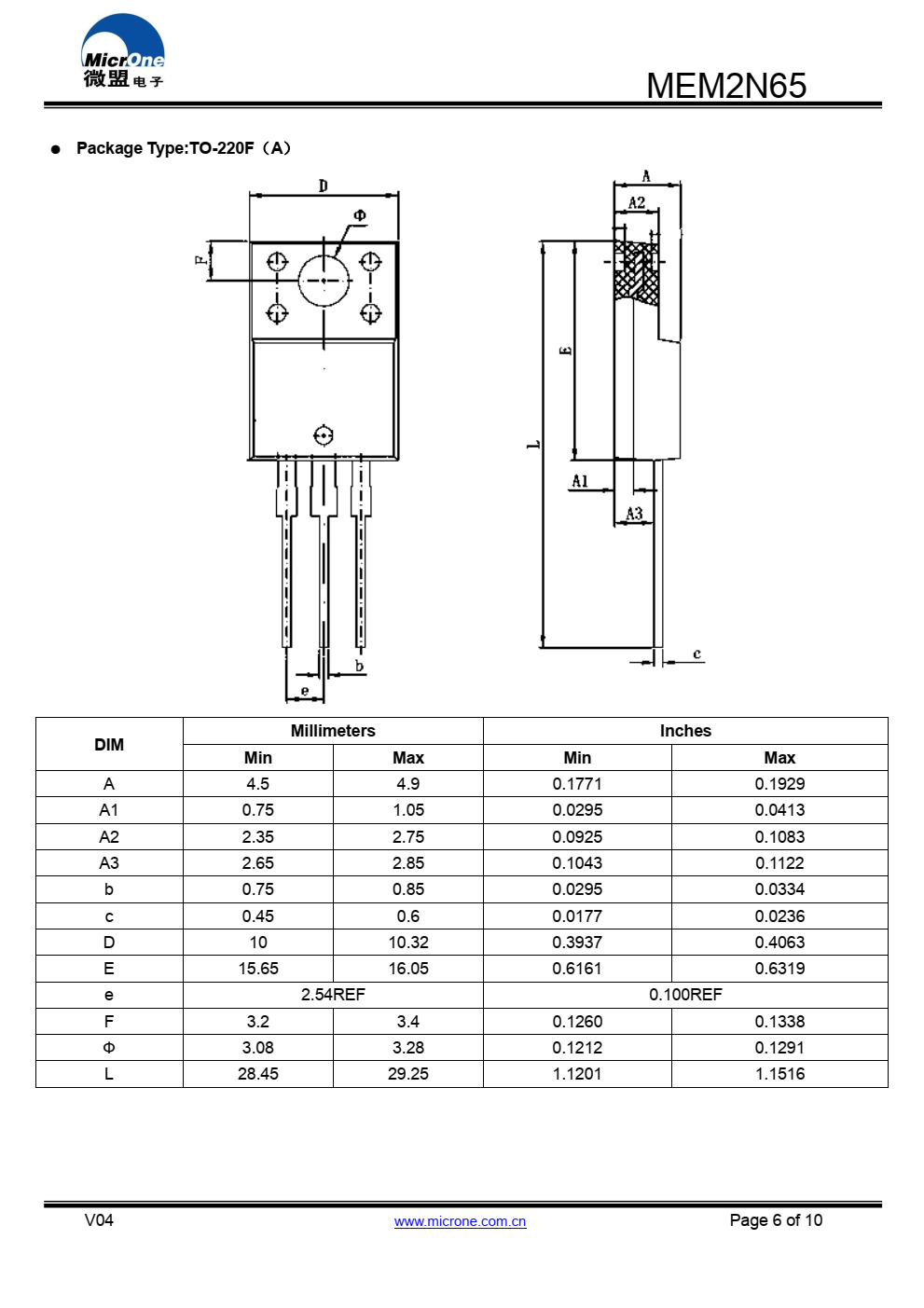 MEM2N65 N沟道功率MOSFET