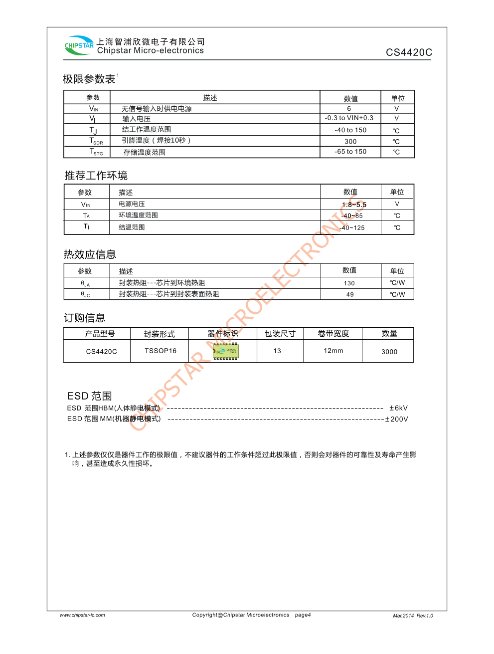 CS4420C差分输入立体声耳机驱动器专为电路板空间与限的便携设备而设计