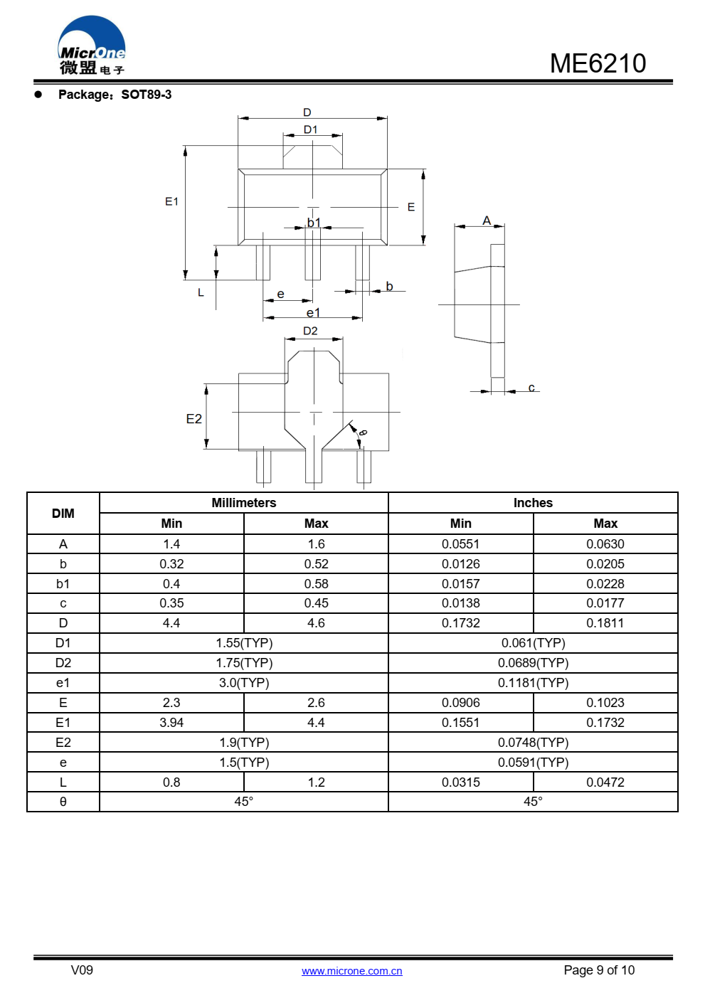 ME6210系列为低静态、低压降  线性电压调节器