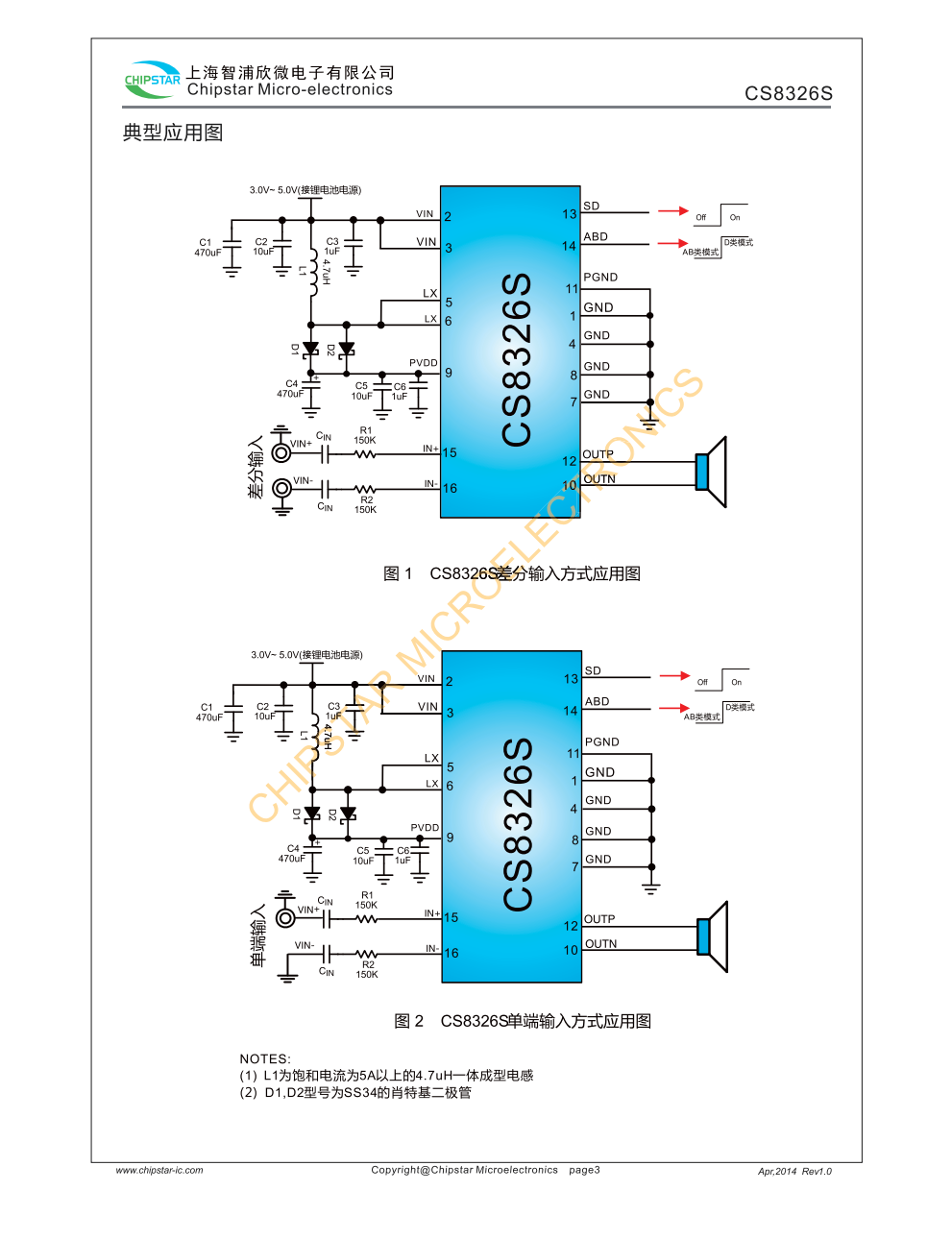 CS8326S是一款内置 BOOST升压模块R类音频功率放大器