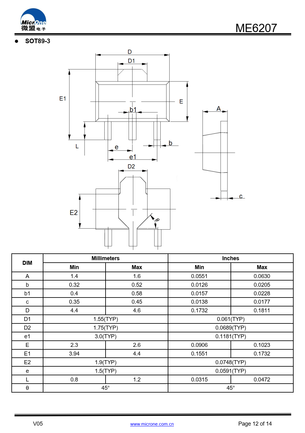 ME6207系列是一种正电压调节器  具有低压差、高输出电压  准确度高，低成本  基于CMOS工艺