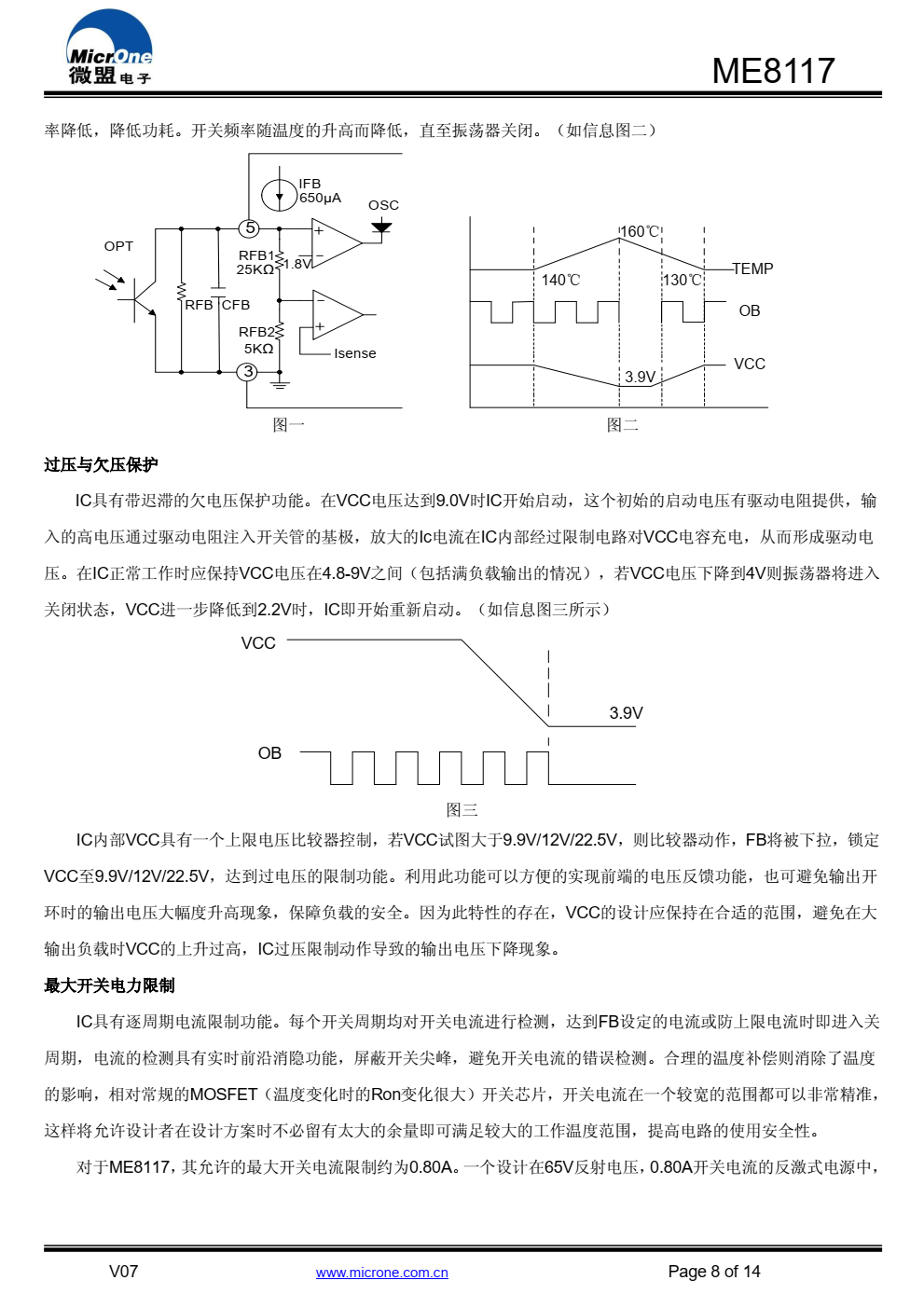 ME8117高性能电流模式PWM控制器，专为高性价比AC/DC 转换器设计