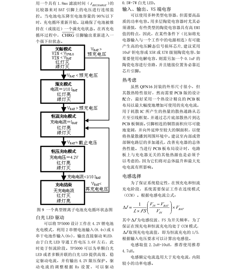 TP5000是一款开关降压型单节锰锂电池/磷酸铁锂电池充电管理芯片