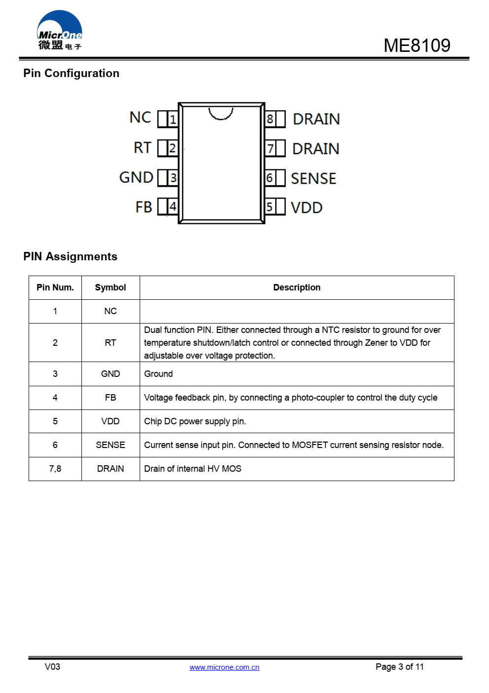ME8109集成了PWM控制器和高性能  600V或650V电压功率MOSFET