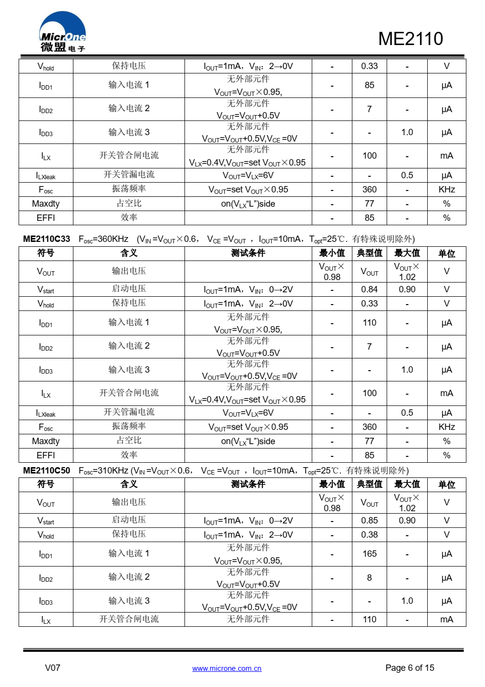ME2110 系列 DC/DC 芯片是采用 CMOS 工艺制造 的低静态电流的 PFM 开关型 DC/DC 升压转换器