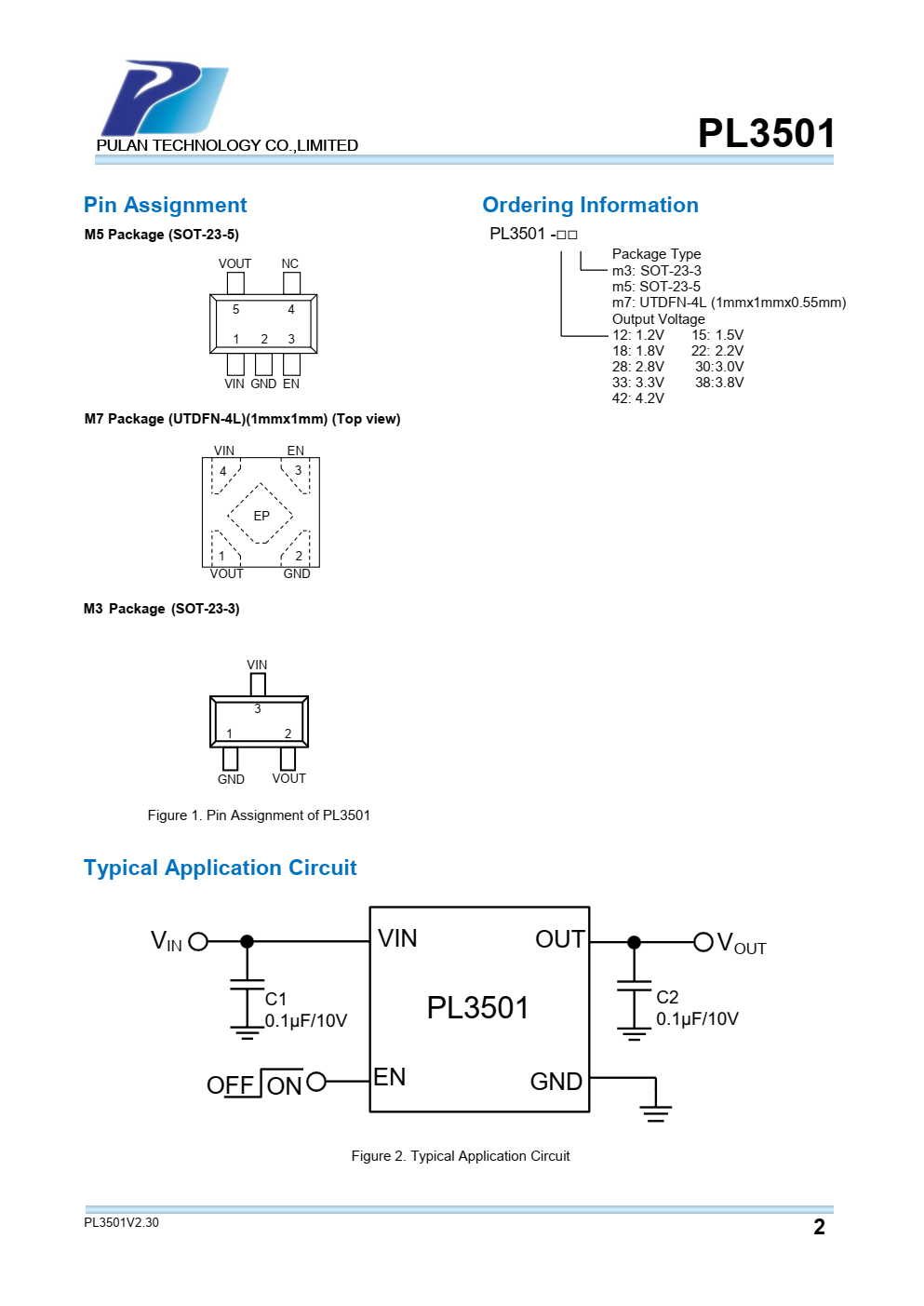 PL3501是一个150mA低压差稳压器
