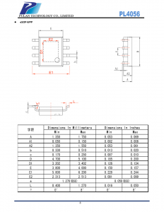 PL4056 是可以对单节可充电锂电池进行恒流/恒压充电 的充电器电路