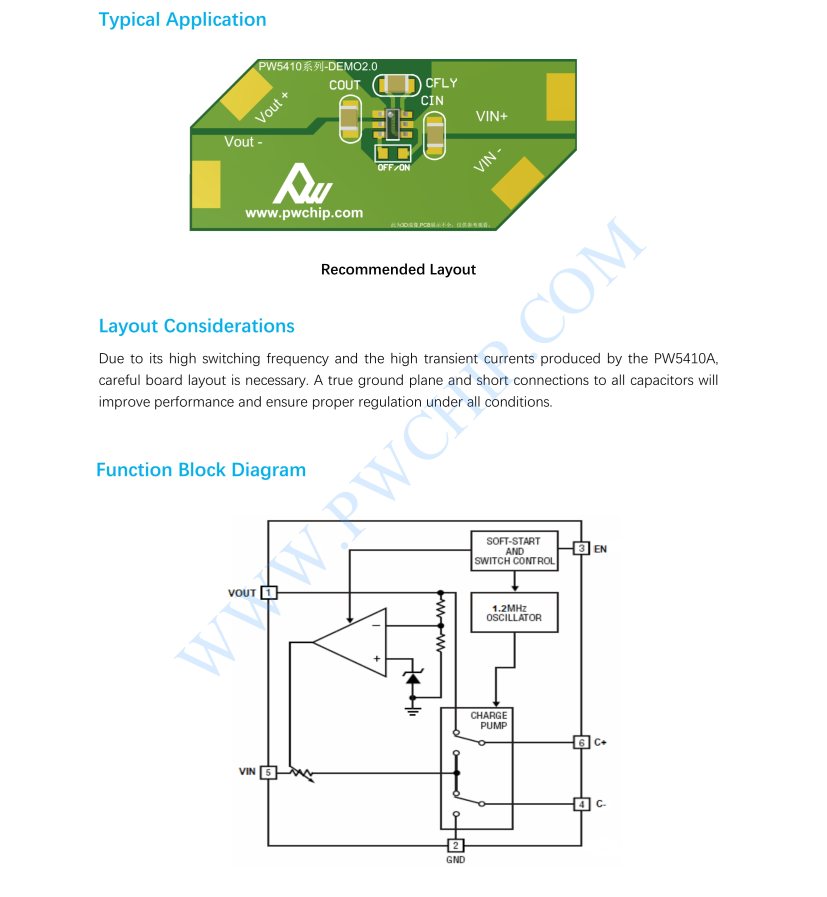 PW5410A输出5V，稳压电荷泵DC/DC转换器 