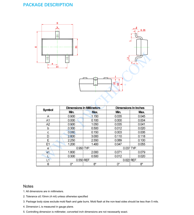SI2300芯片N沟道增强型MOSFET 