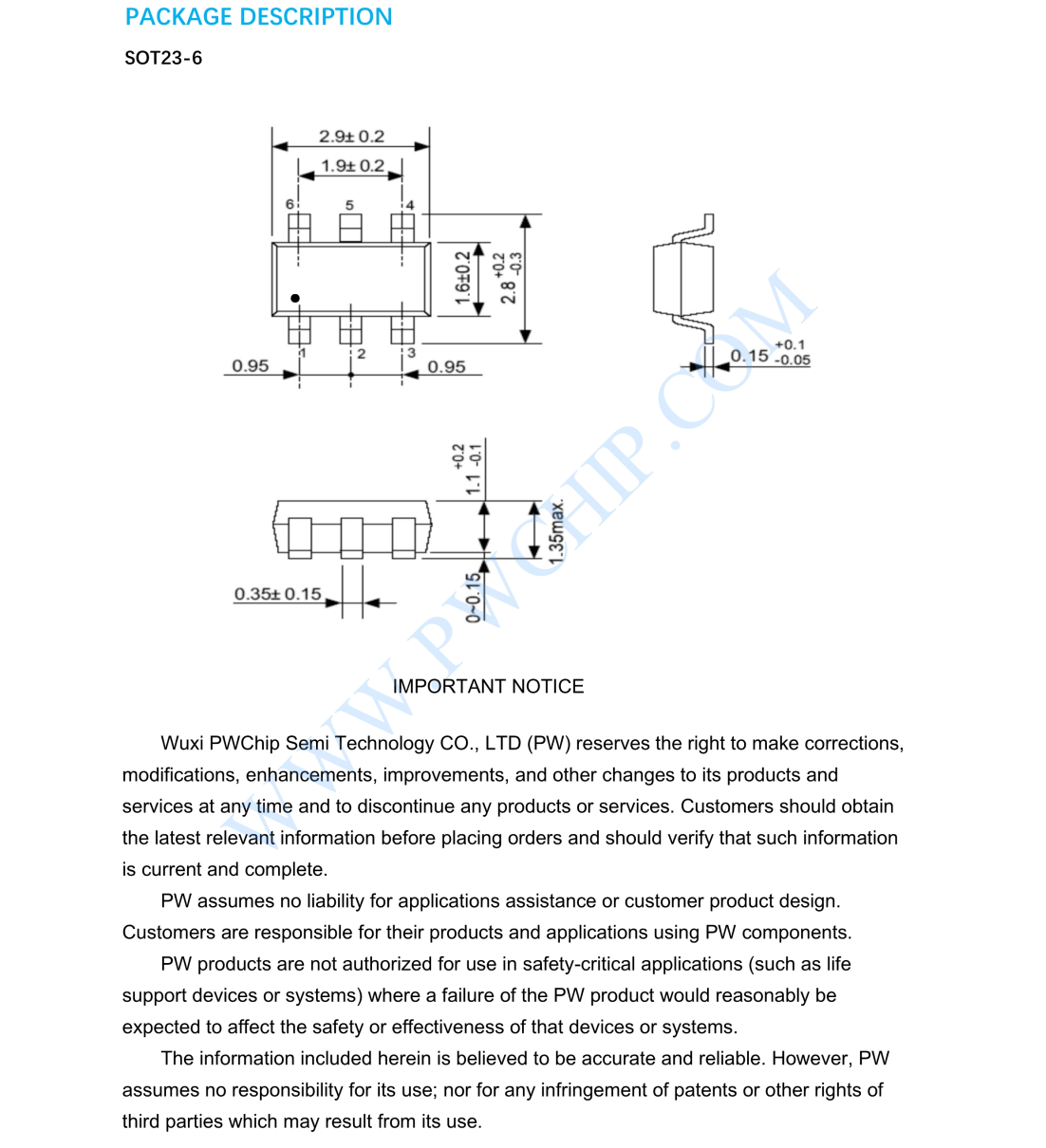 PW8205A6芯片N沟道增强型MOSFET