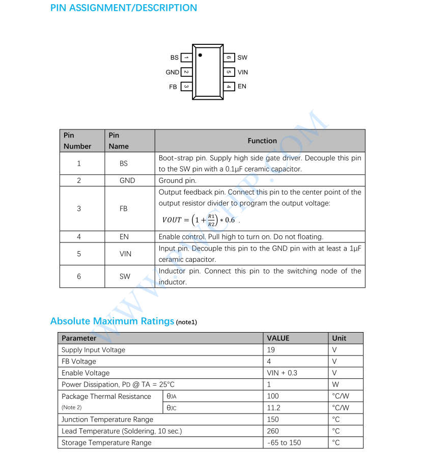 PW2163芯片3A，4.5V-18V输入同步降压调节器  