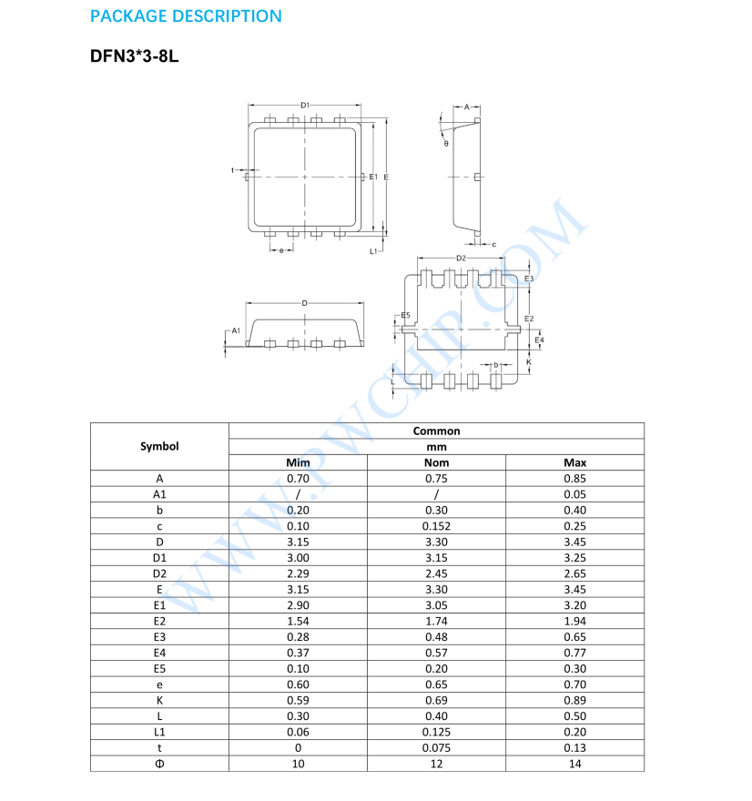PW3467，N沟道增强型MOSFET