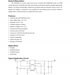 f_1cadf439b461b3c435f05aad30c2ceac.png FP6276B 是一种电流模式升压 DC-DC 转换器,采用 PWM/PSM控制
