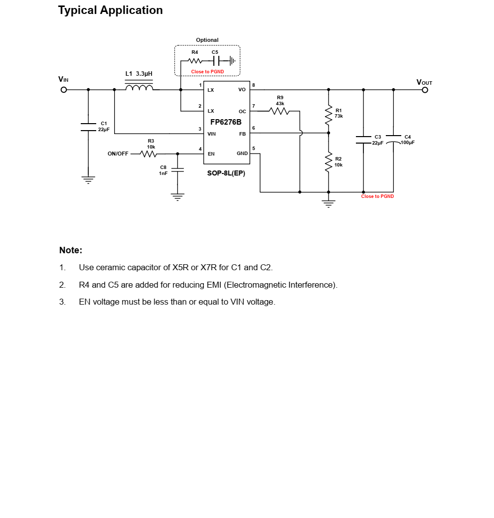 FP6276B 是一种电流模式升压 DC-DC 转换器，采用 PWM/PSM控制 