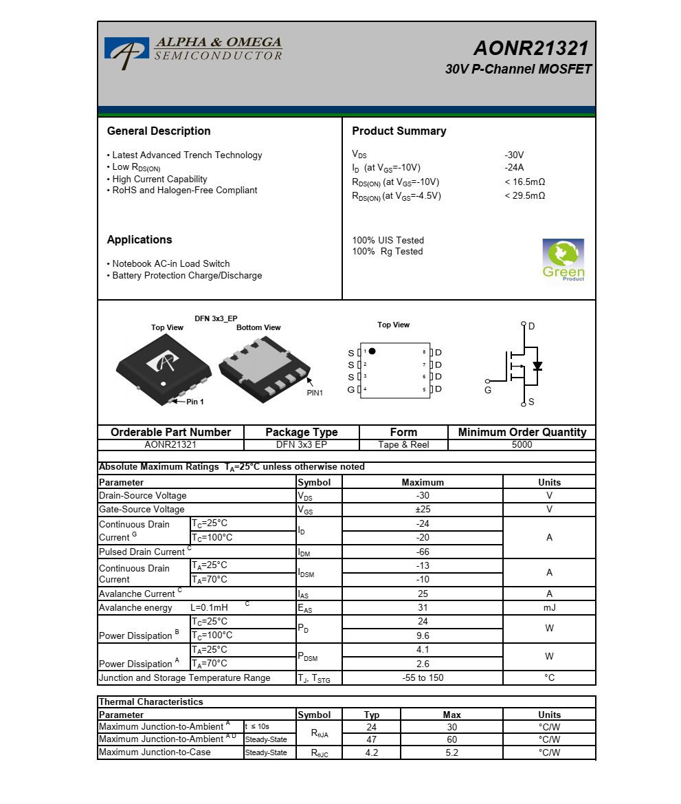 全新现货支持AONR21321，品牌美国万代，质量可靠