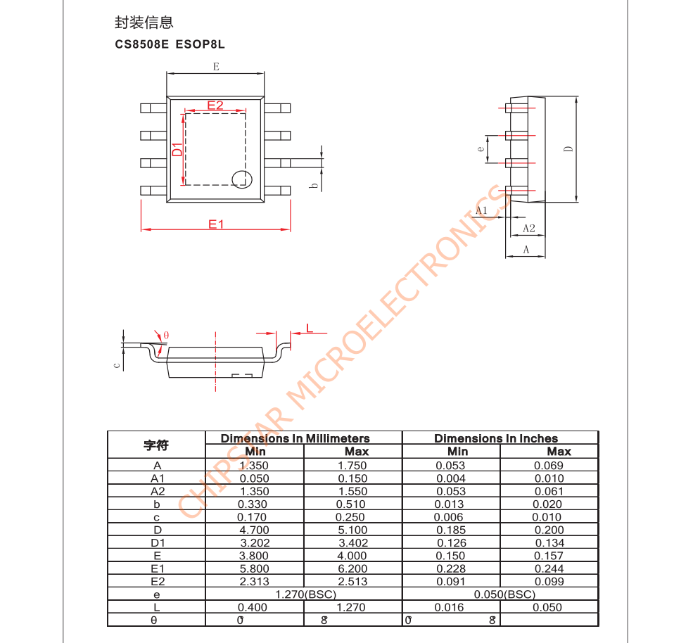 原装供应CS8508E封装SOP8品牌智浦欣微，原厂技术支持
