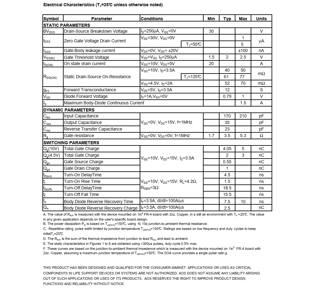 AO6802美国万代TSOP6封装，专业芯片销售+技术，欢迎咨询