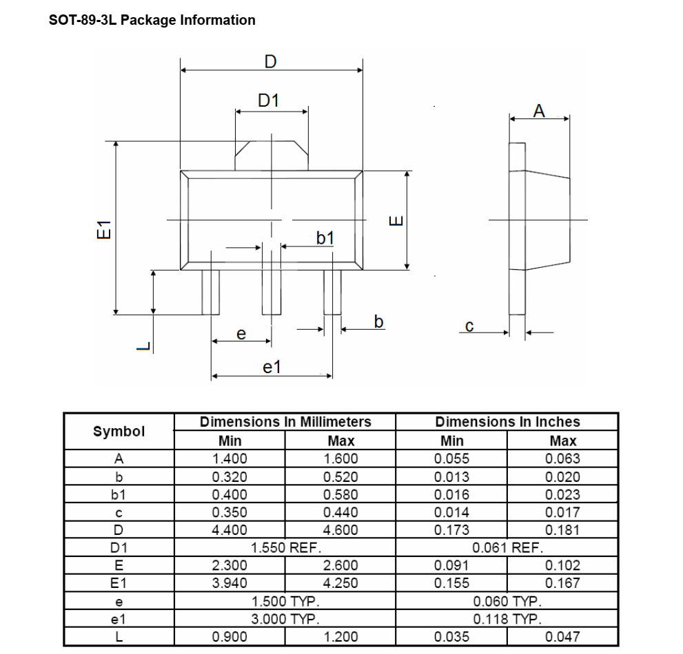 NCE0103M封装SOT89-3品牌新洁能，原厂技术支持